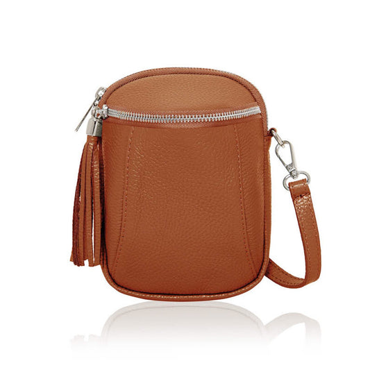Esther - tassel leather phone bag