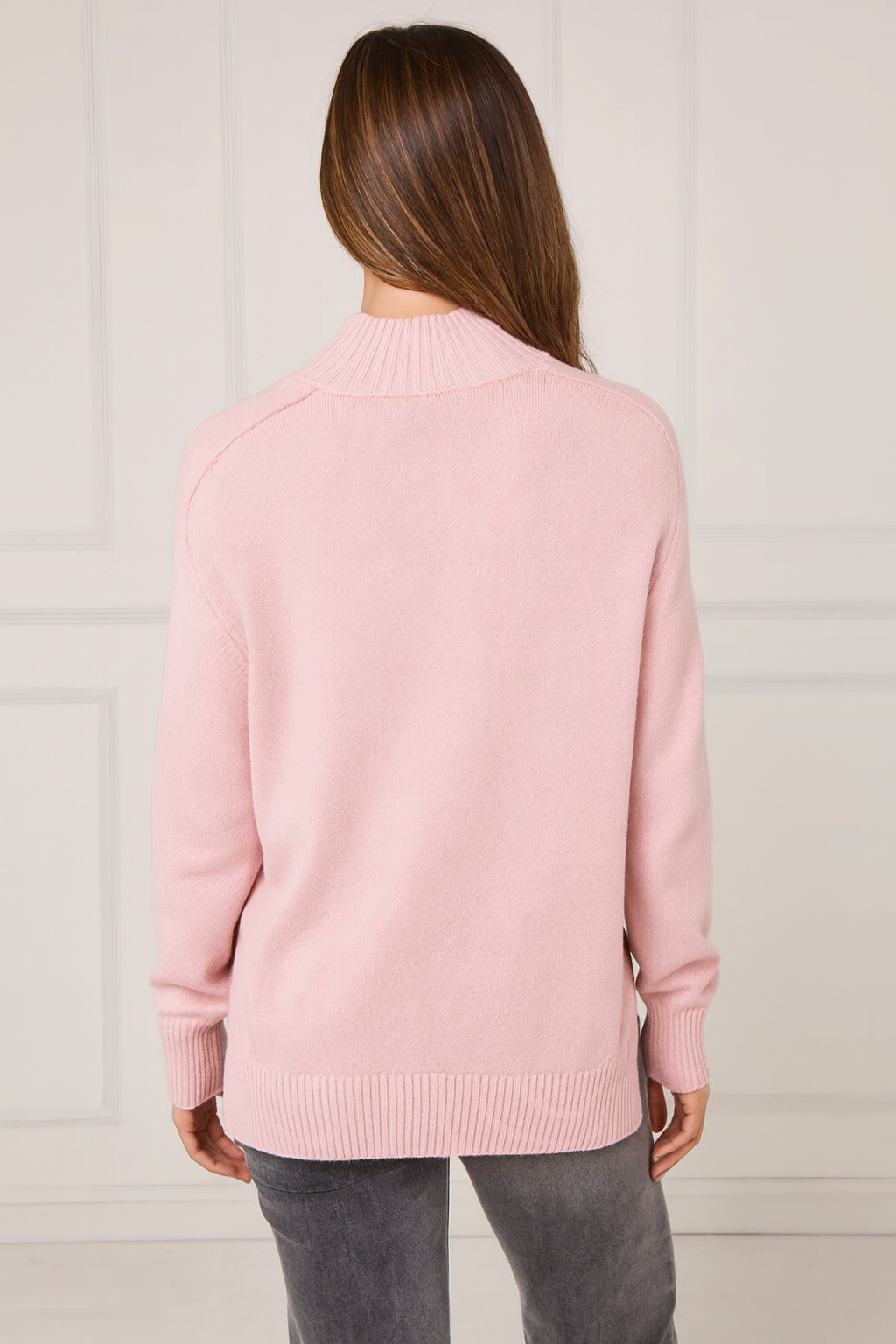 High neck jumper - Baby pink