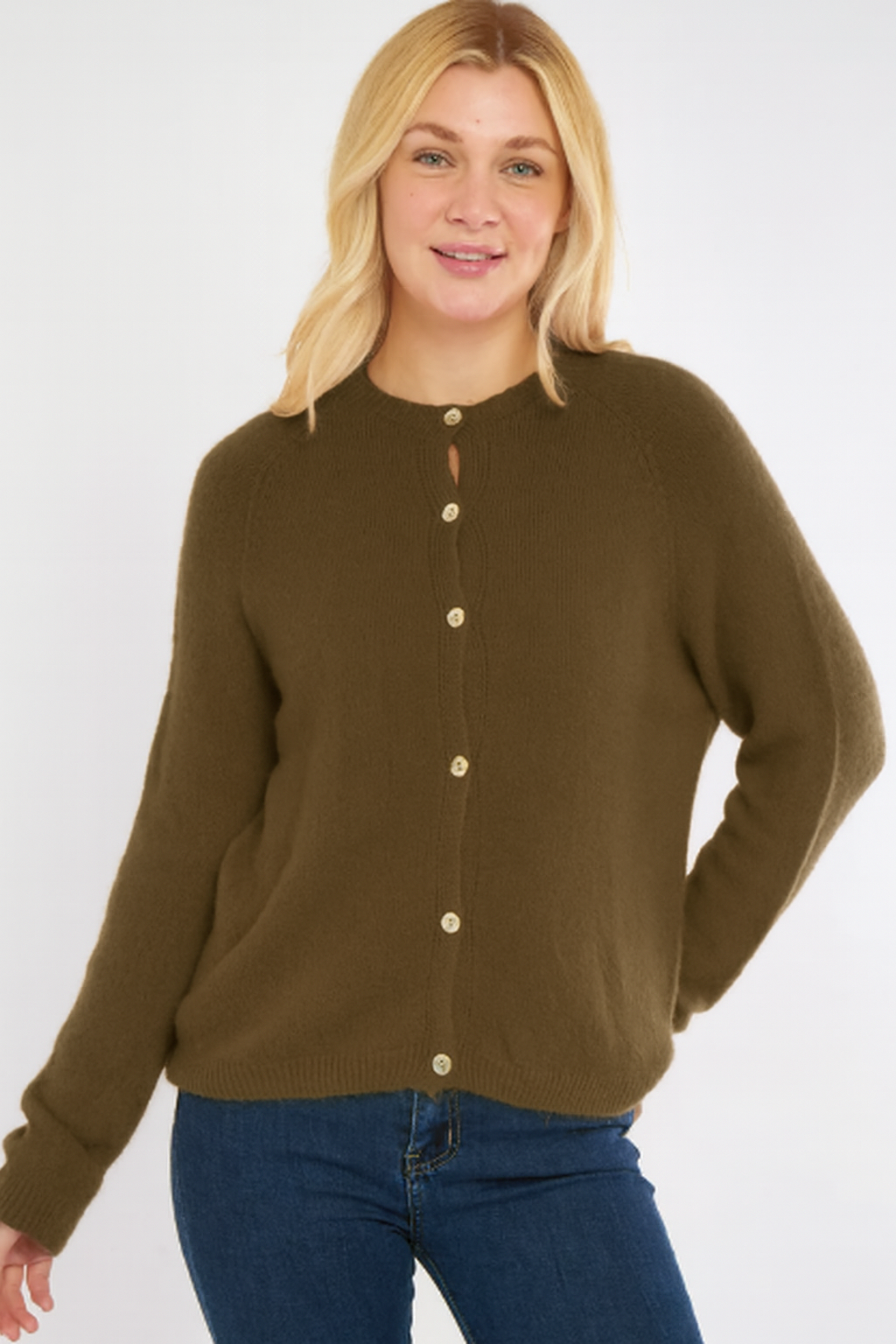 Alpaca cardigan - Khaki