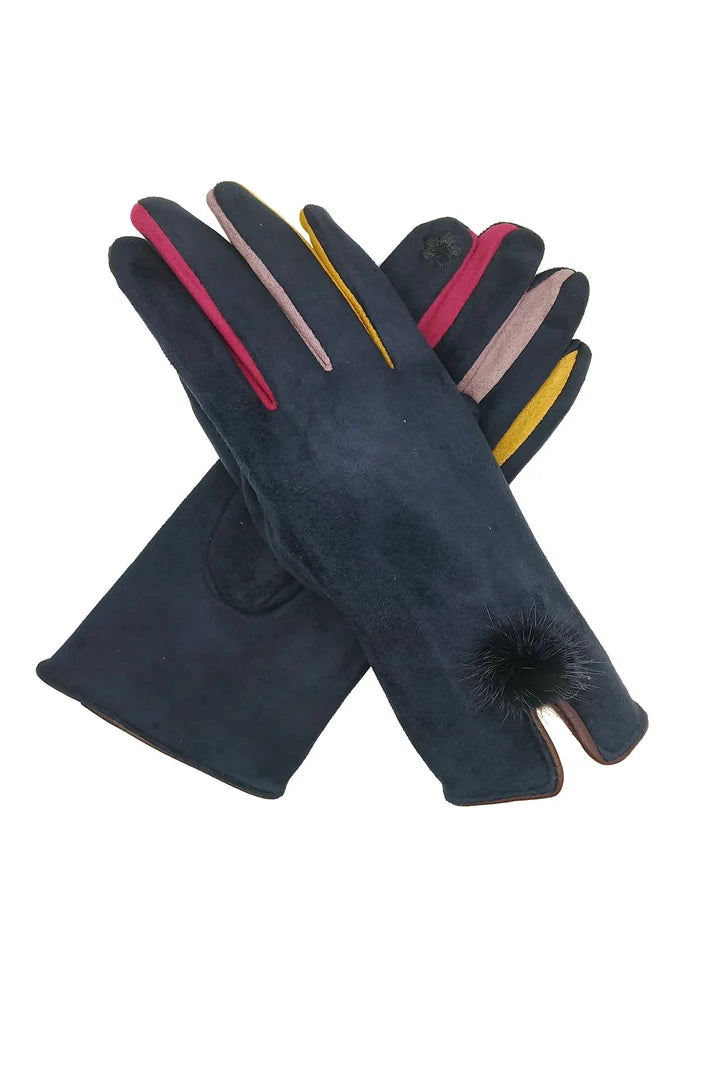 PomPom gloves - Navy