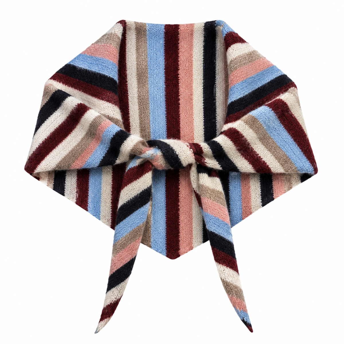 Triangular scarf - Red and Blue