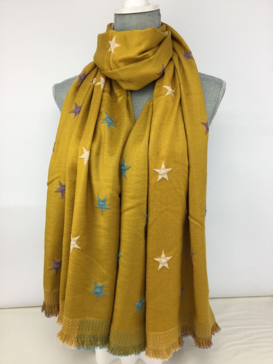 Star pashmina - Yellow
