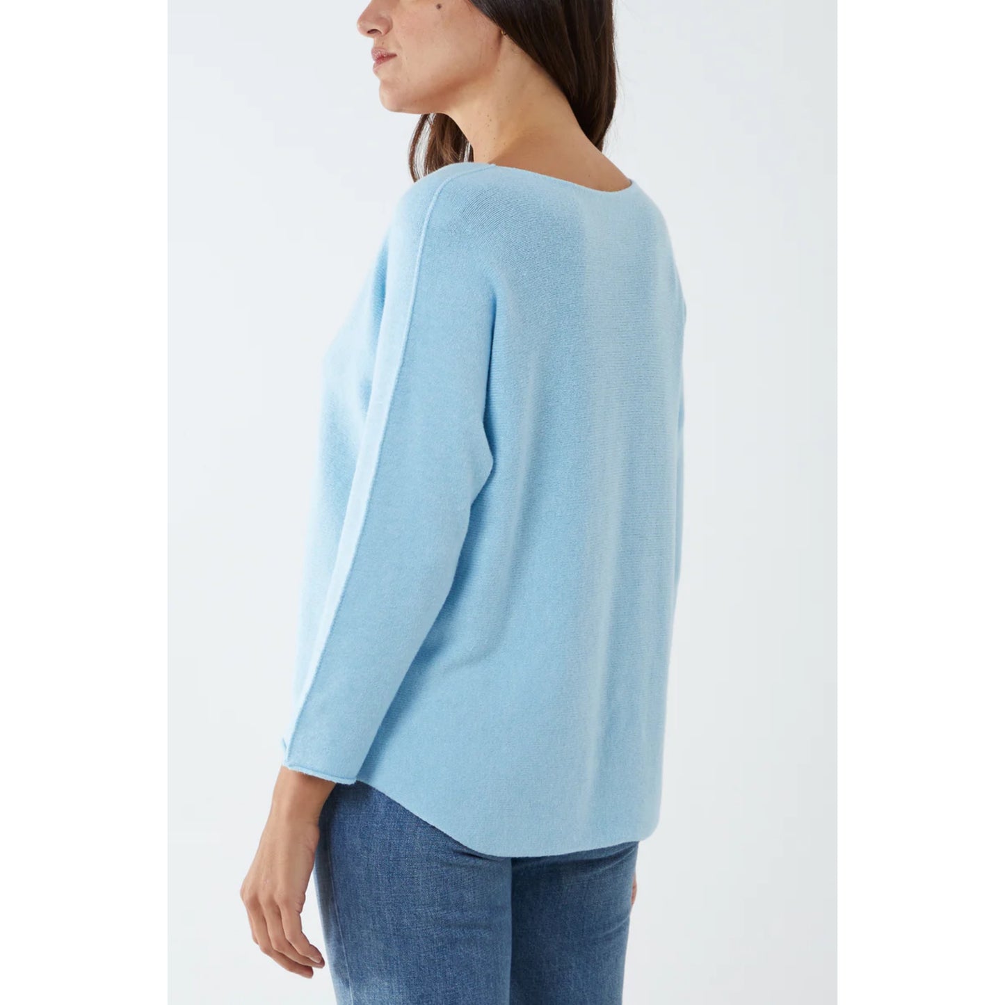 Pull bords francs - Bleu bébé