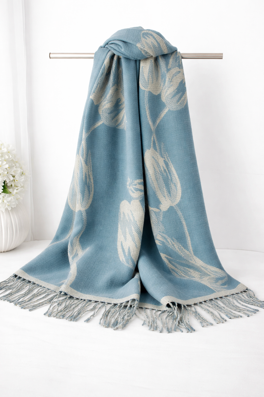 Tulip pashmina - Baby blue
