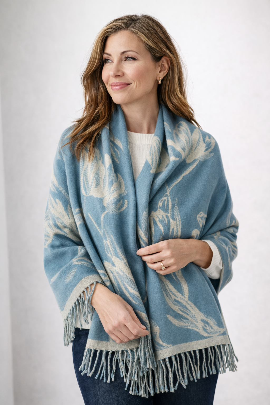 Tulip pashmina - Baby blue