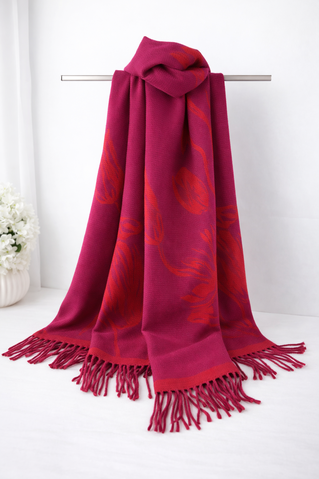 Tulip pashmina - Fuchsia pink