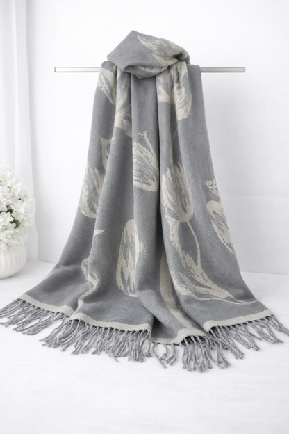 Tulip pashmina - Grey