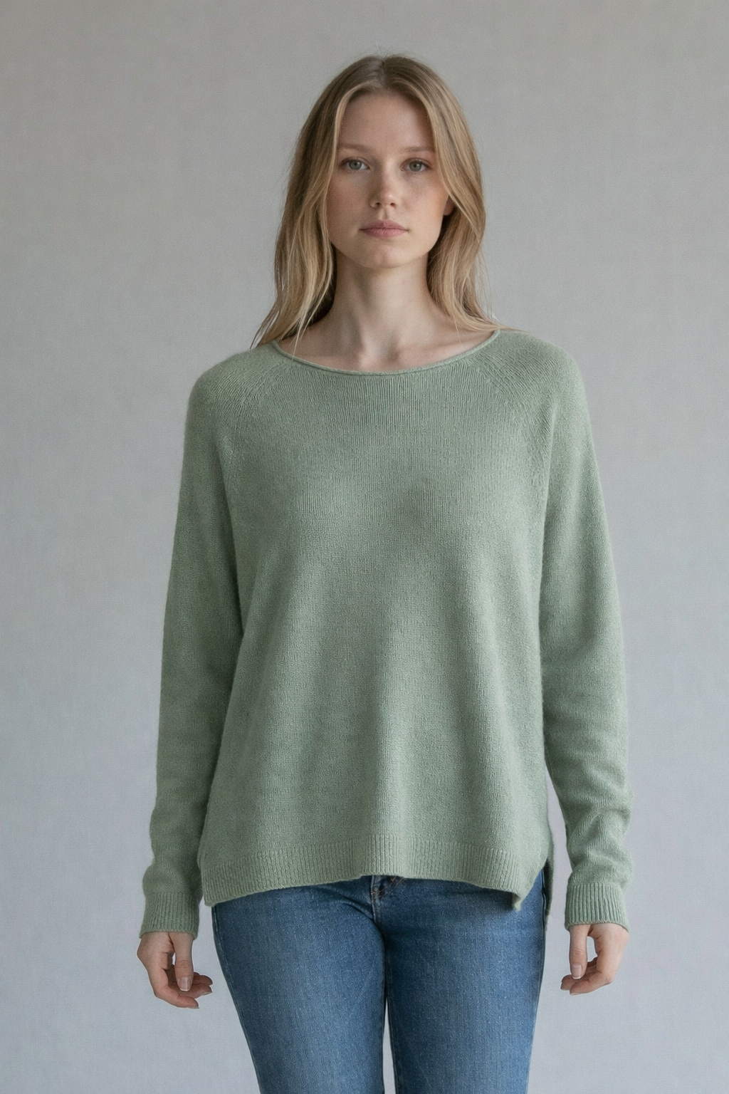 Waffle knit back top - Sage green