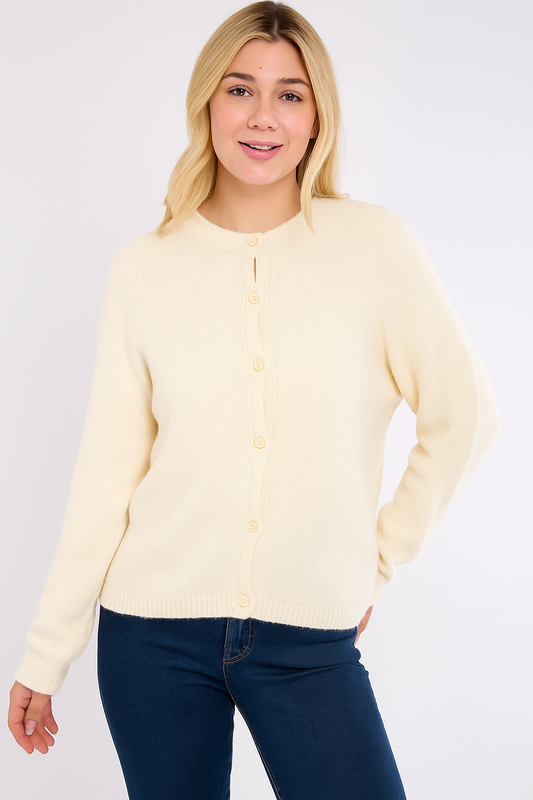 Alpaca cardigan - Ivory