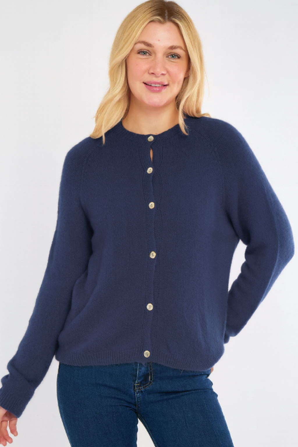 Alpaca cardigan - Navy