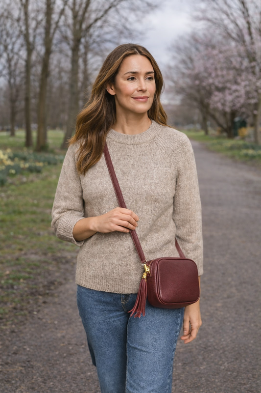 Olive classic - tassel camera bag