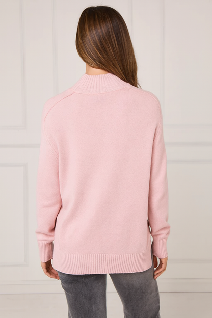 High neck jumper - Baby pink