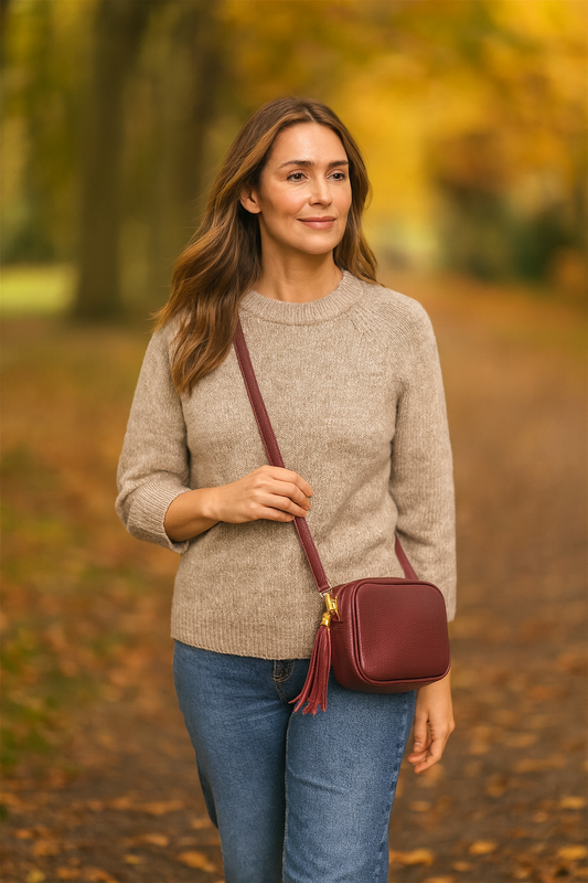 Olive classic - tassel camera bag