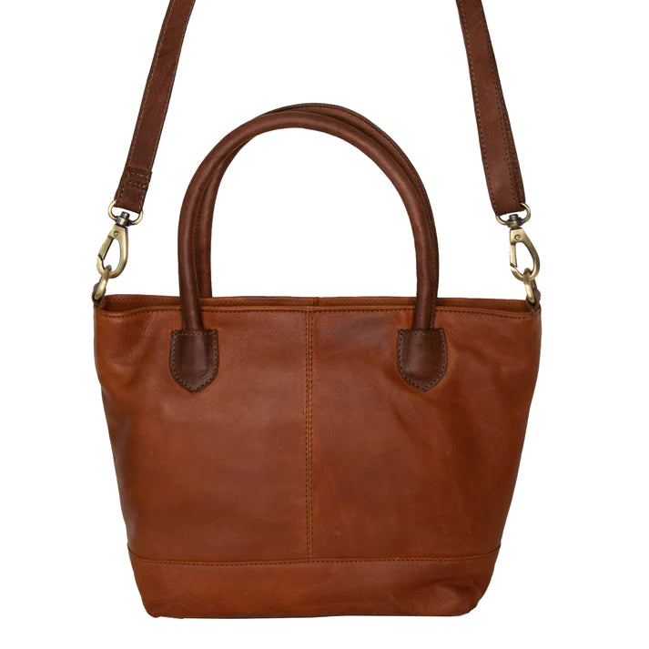 Ivy - waxed leather grab bag