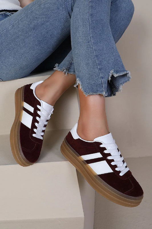 Trainers - Burgundy