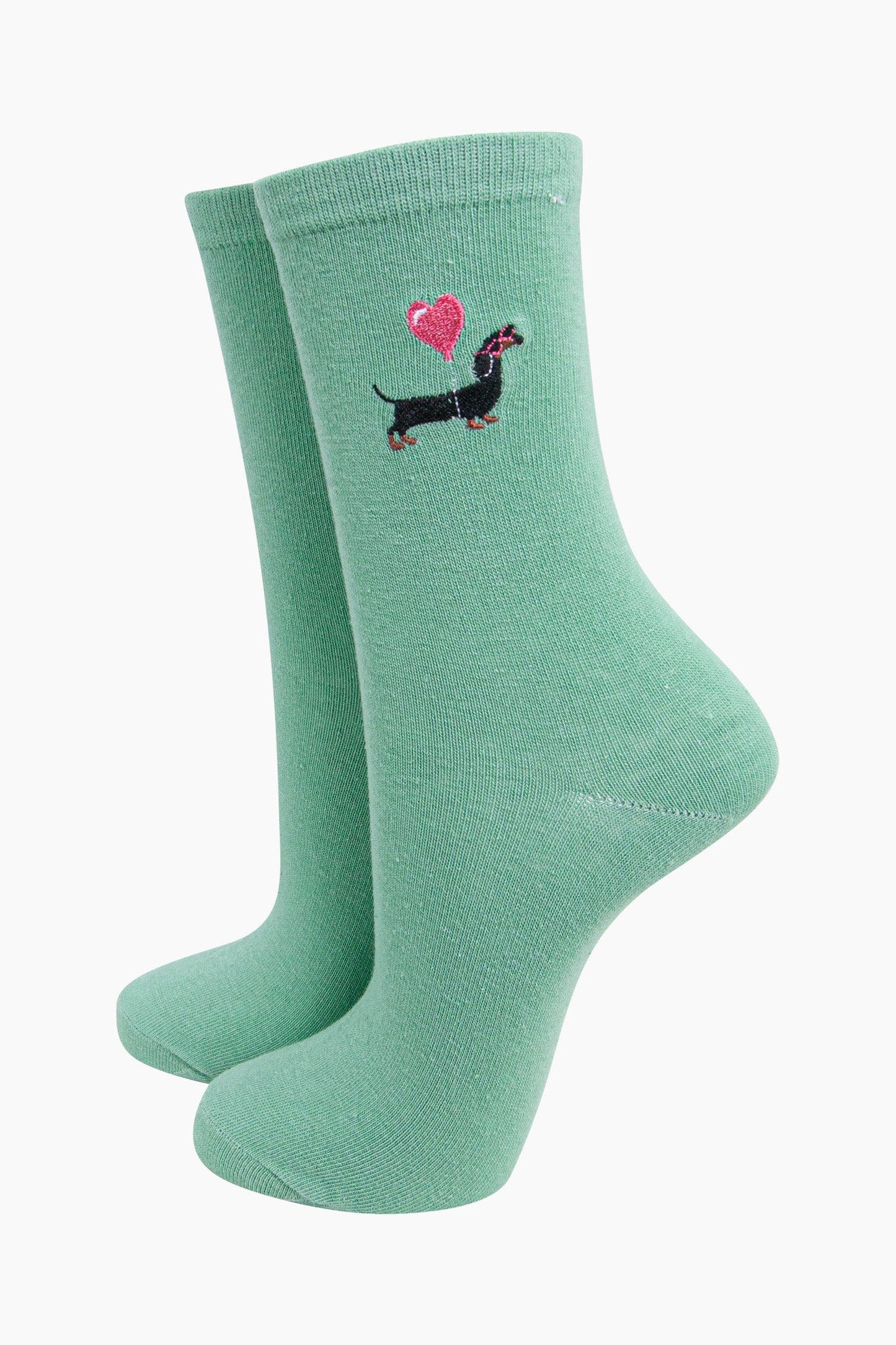 Dog and heart socks