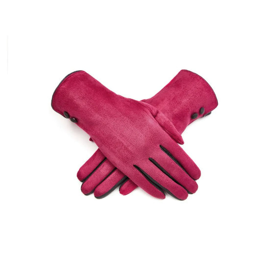 Button gloves - Fuchsia