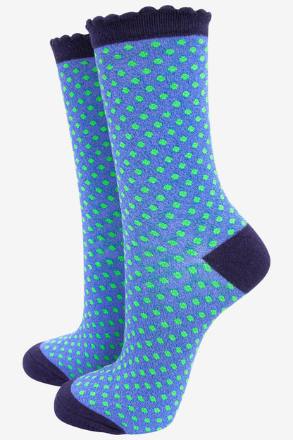 Polka dot glitter socks