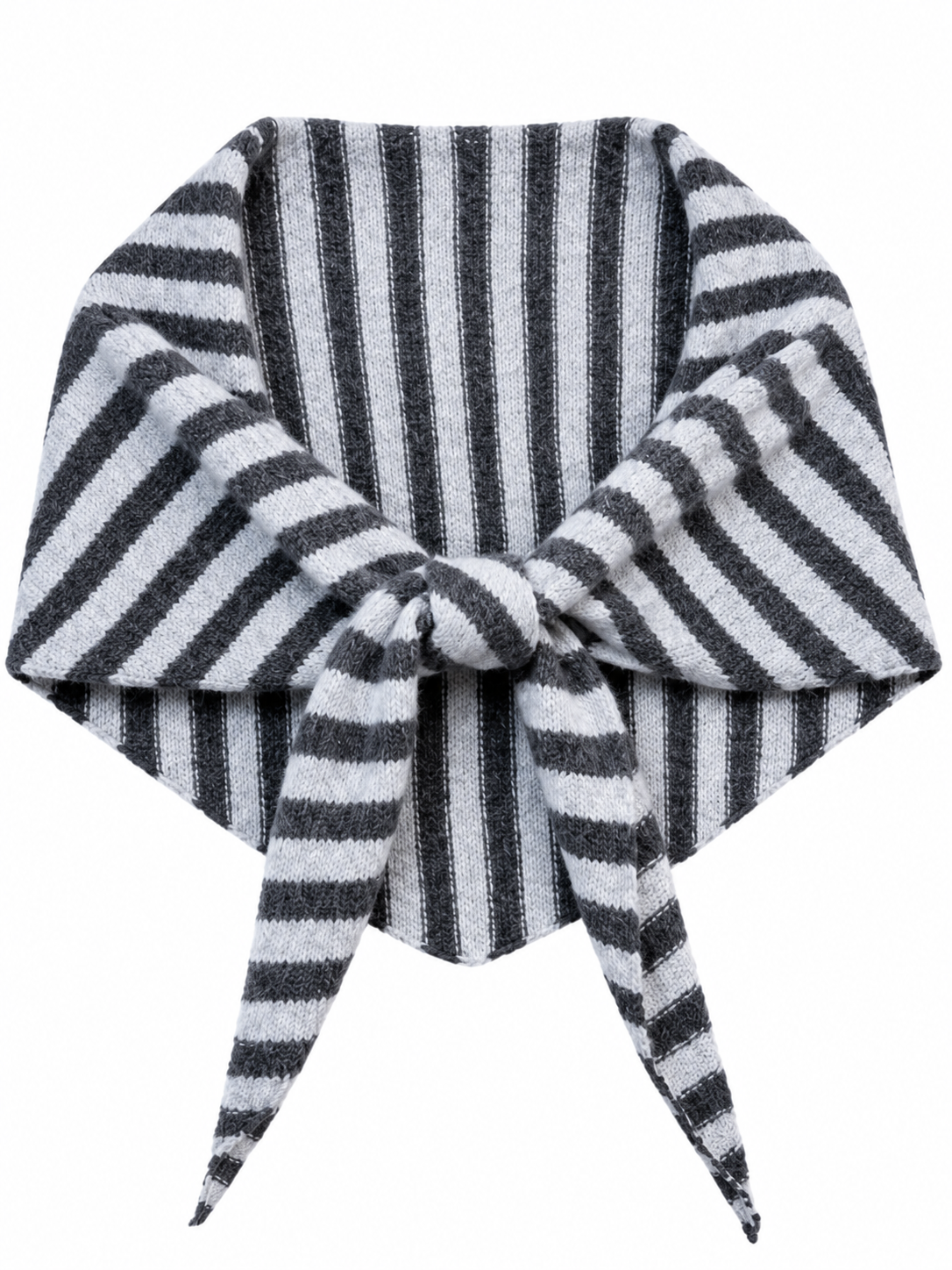 Triangular scarf - Grey stripe