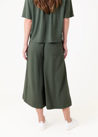Linen culottes - Khaki
