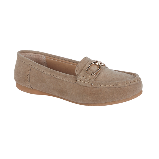 Suede loafers - Taupe