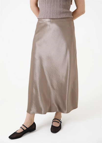 Satin skirt - MInk