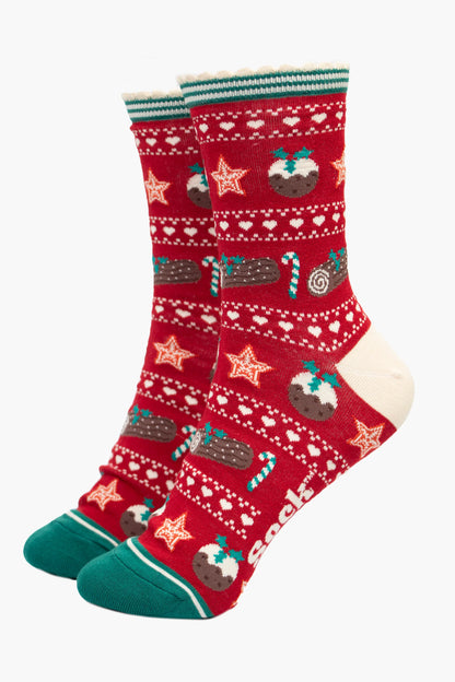 Christmas pudding socks