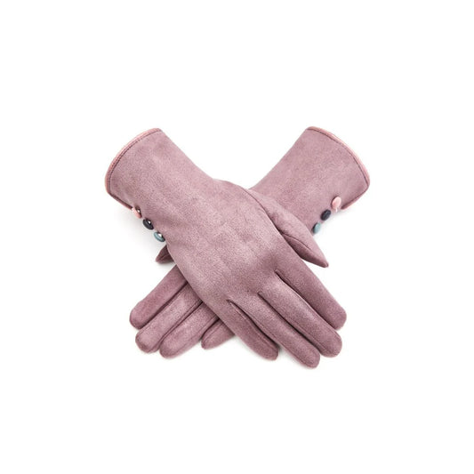Button gloves - Purple