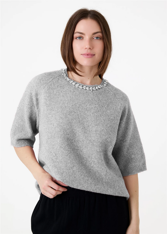 Necklace jumper - Silver grey