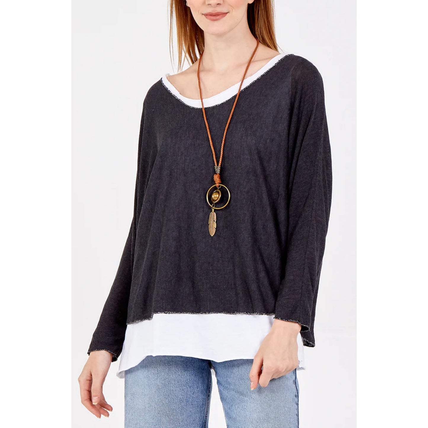 Double layer top - Charcoal