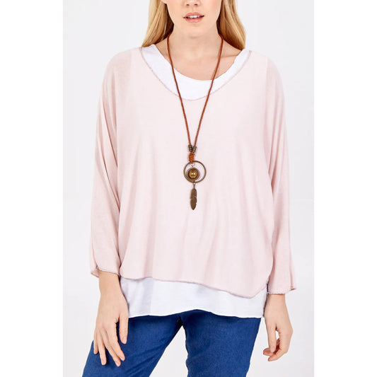 Double layer top - Pale pink