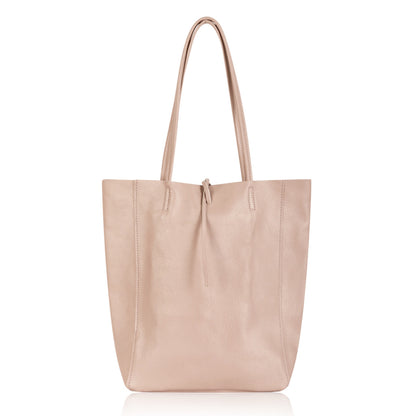 Everly - open top leather shopper
